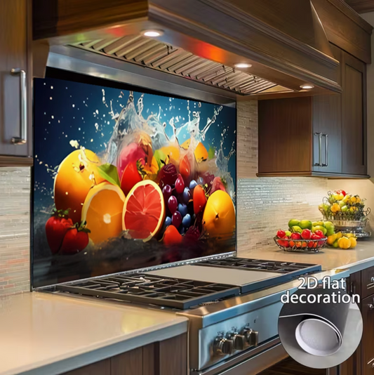 Autocollant Vinyle Fruits Frais - Auto-Adhesif Semi-Mat Resistant Eau et UV Multi-Surfaces
