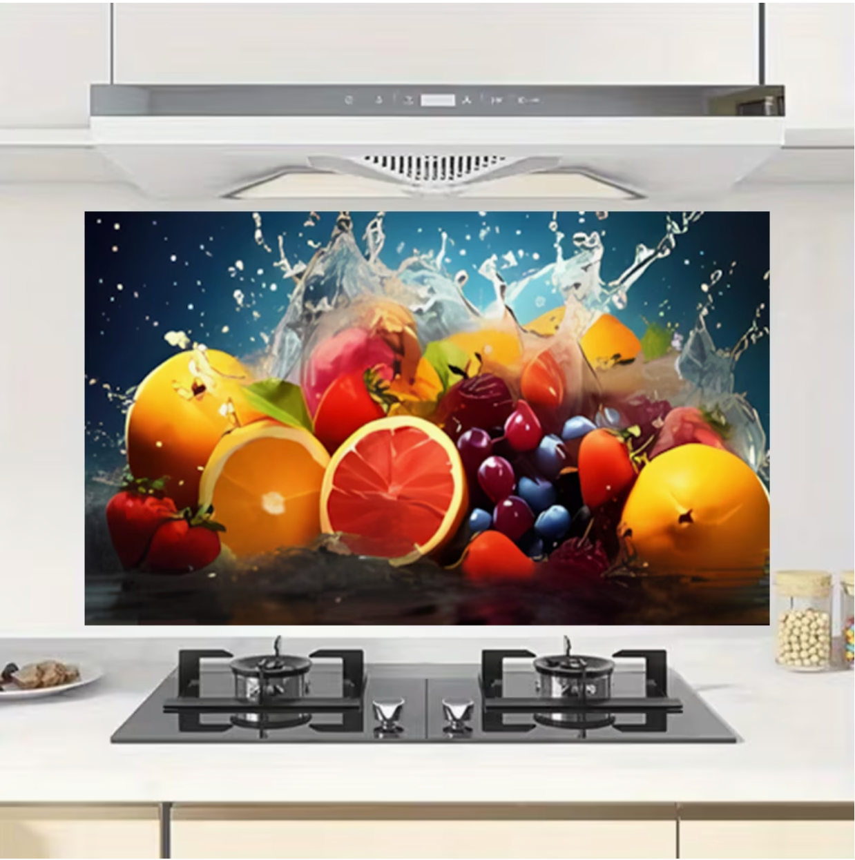 Autocollant Vinyle Fruits Frais - Auto-Adhesif Semi-Mat Resistant Eau et UV Multi-Surfaces
