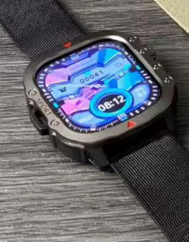 Montre Connectee Carree C41PRO - Ecran IPS, Frequence Cardiaque, Appel Bluetooth, Etanche, 4 Coloris