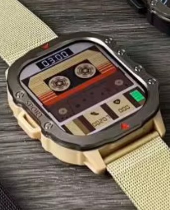 Montre Connectee Carree C41PRO - Ecran IPS, Frequence Cardiaque, Appel Bluetooth, Etanche, 4 Coloris