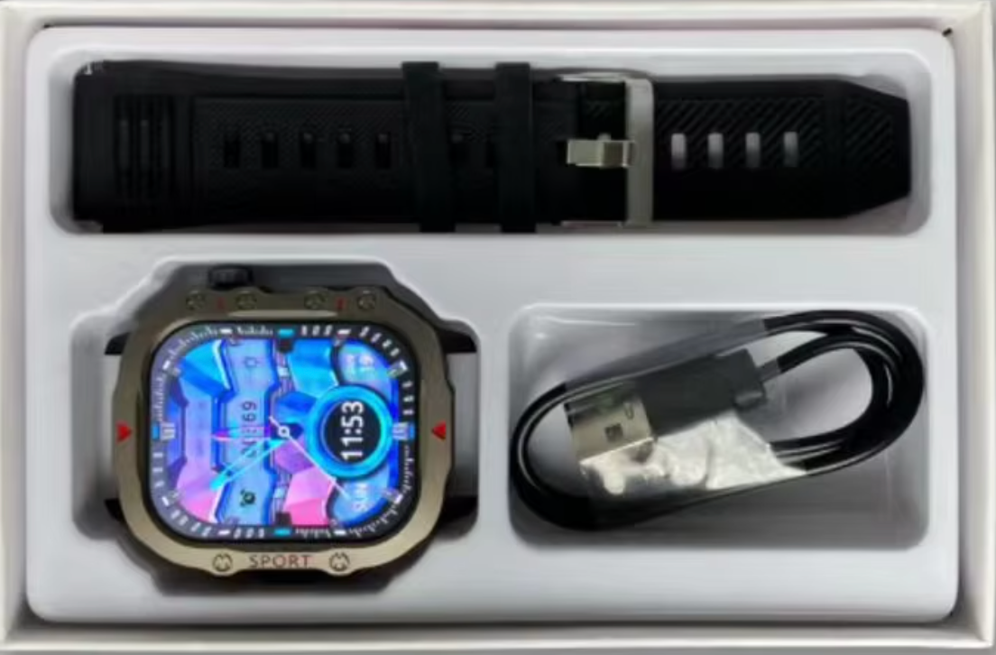 Montre Connectee Carree C41PRO - Ecran IPS, Frequence Cardiaque, Appel Bluetooth, Etanche, 4 Coloris