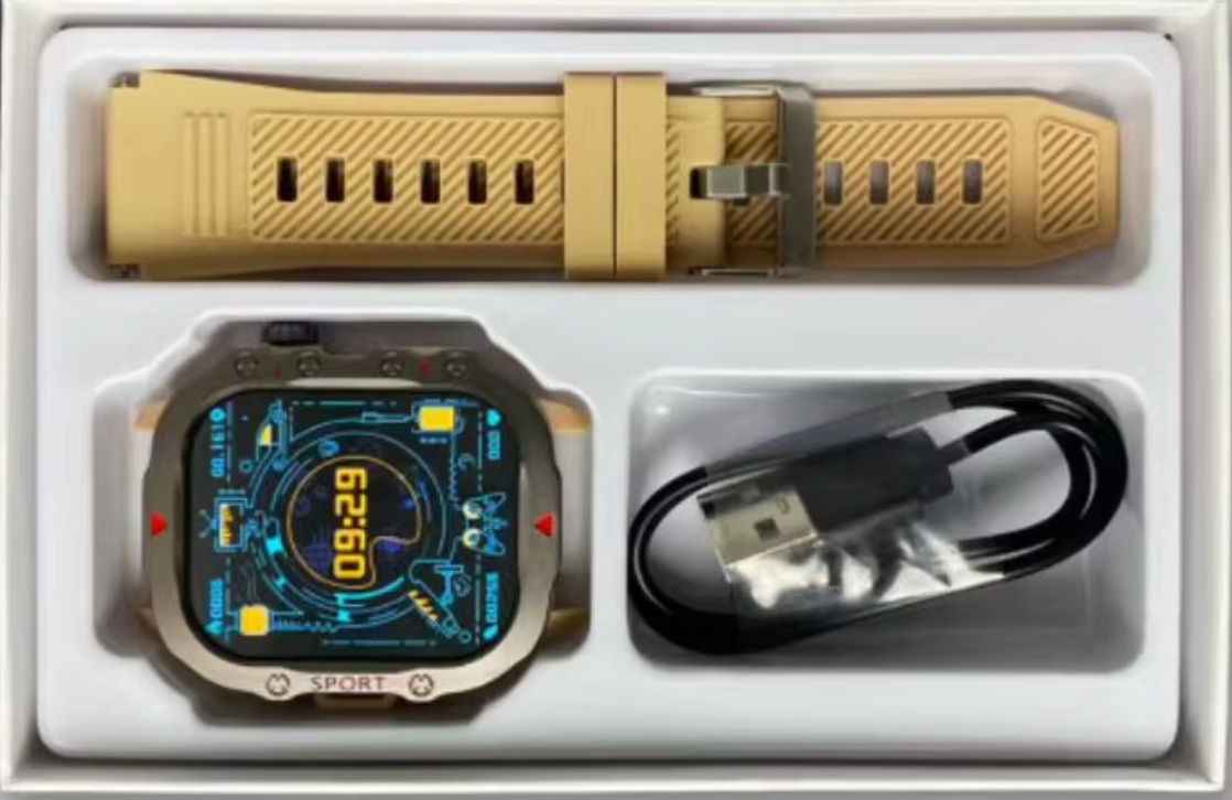 Montre Connectee Carree C41PRO - Ecran IPS, Frequence Cardiaque, Appel Bluetooth, Etanche, 4 Coloris