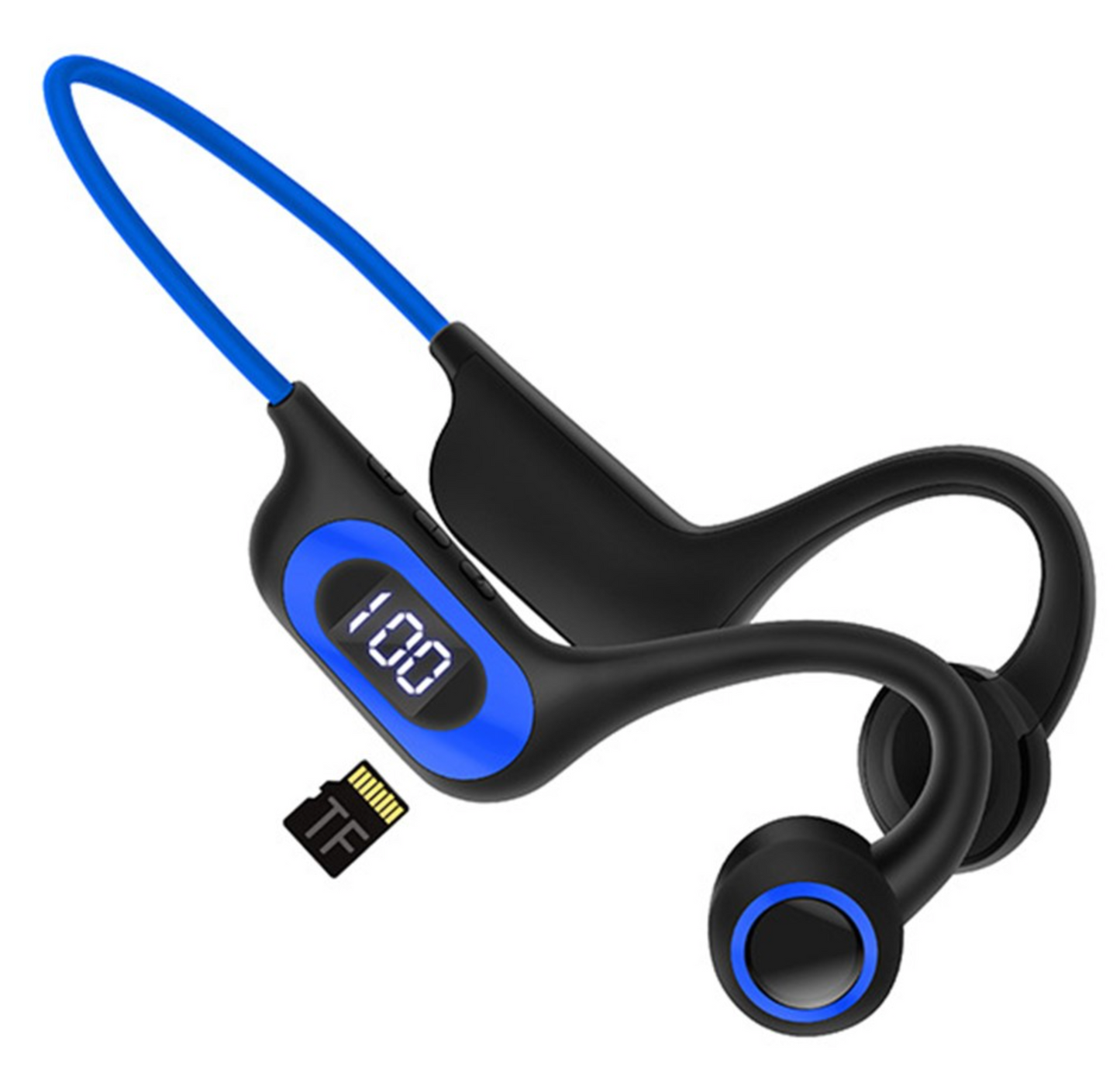 Écouteurs Conduction Osseuse Bluetooth COMBLU AKZ-G3 - Sport, Microphone, Carte TF, Affichage LED
