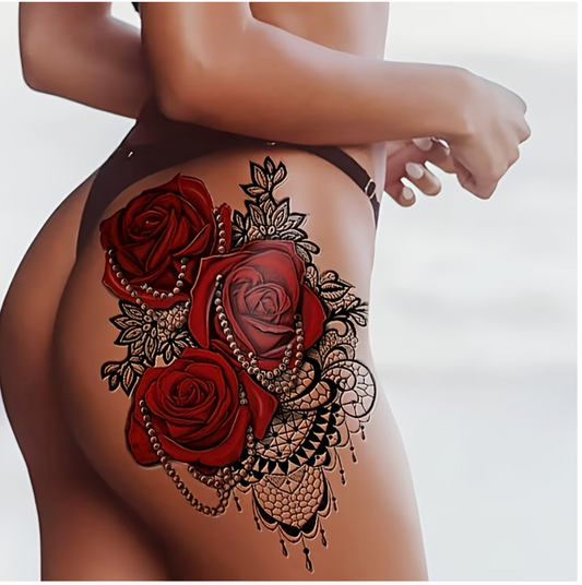 Tatouages Temporaires Femme — Motifs Mix Tendance Résistants à l'Eau