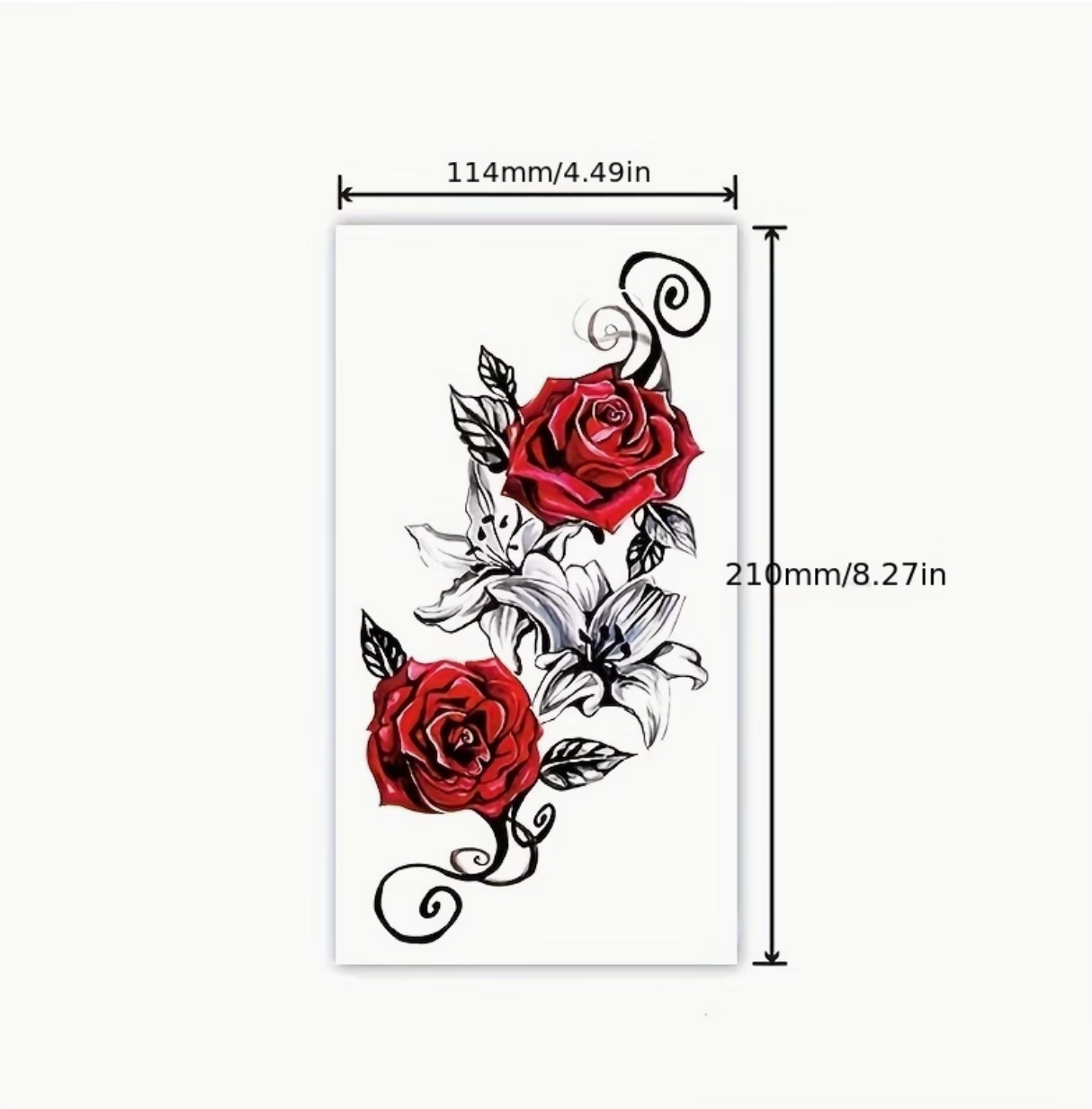 Tatouages Temporaires Femme — Motifs Mix Tendance Résistants à l'Eau