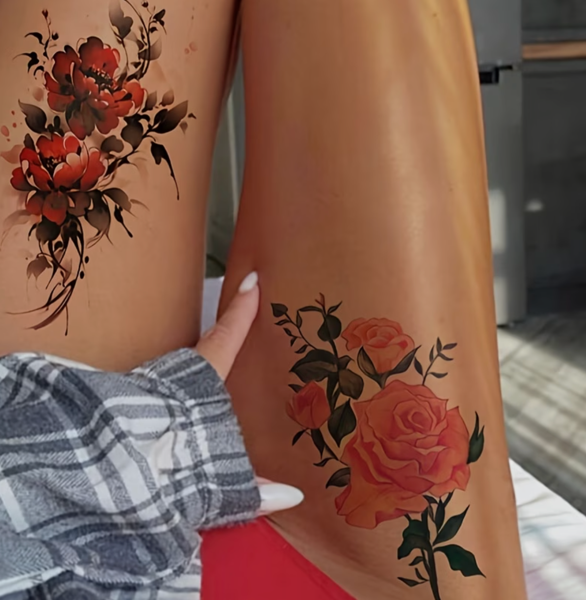 Tatouages Temporaires Femme — Motifs Mix Tendance Résistants à l'Eau
