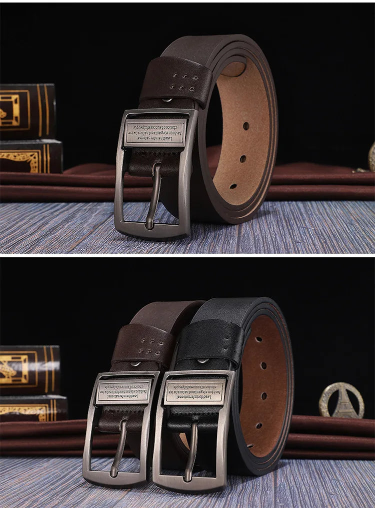 Ceinture en cuir de vachette pour hommes - Topdecheztop.fr