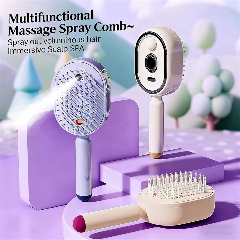 Brosse À Vapeur Électrique 2-en-1 hikiau – Lissante, Antistatique & Hydratante | Cheveux Épais, Bouclés, Ondulés