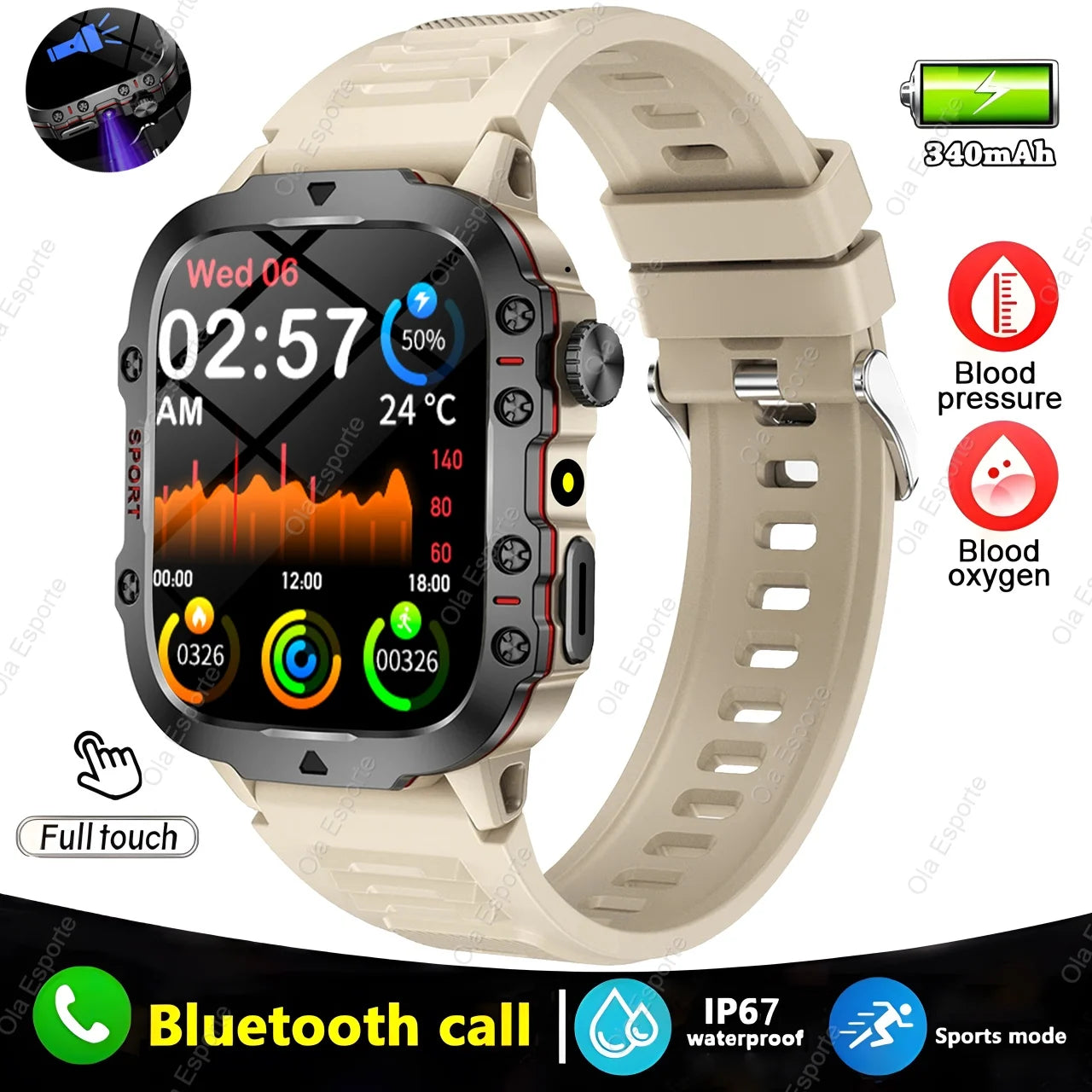 Montre connectée militaire - Topdecheztop.fr