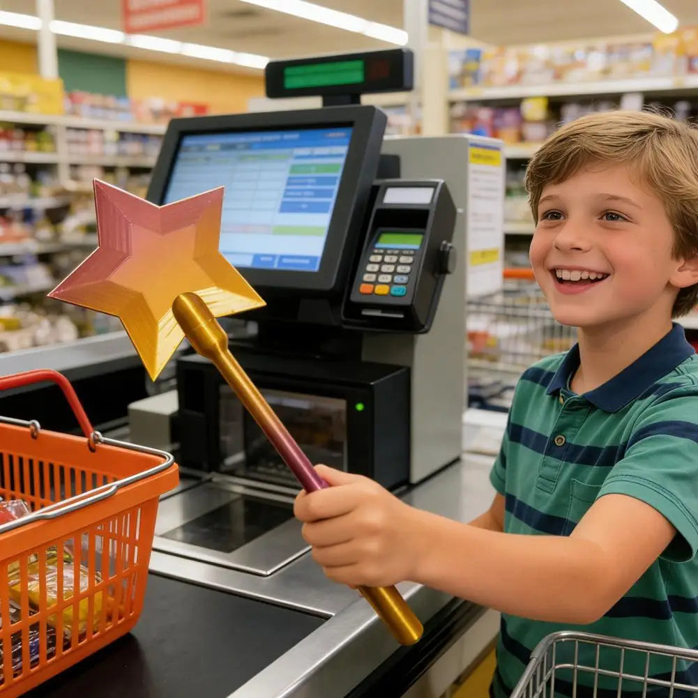 Porte-Cartes Baguette Magique Etoile Imprime 3D NFC Paiement Sans Contact - Cadeau Enfant Ado 5 Coloris