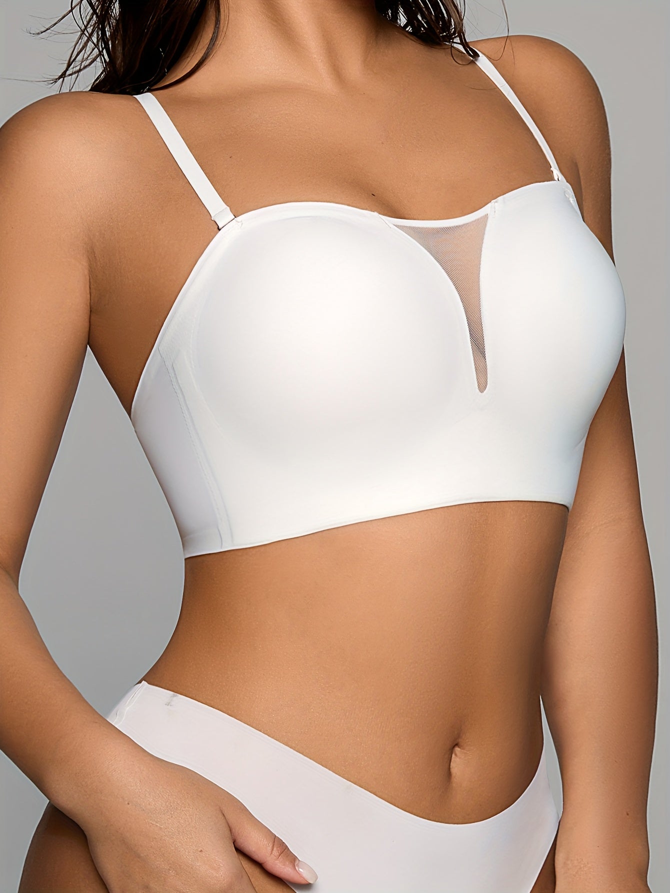 Soutien-Gorge Bustier Sans Armatures Femme - Effet Push-Up, Rembourrage Amovible