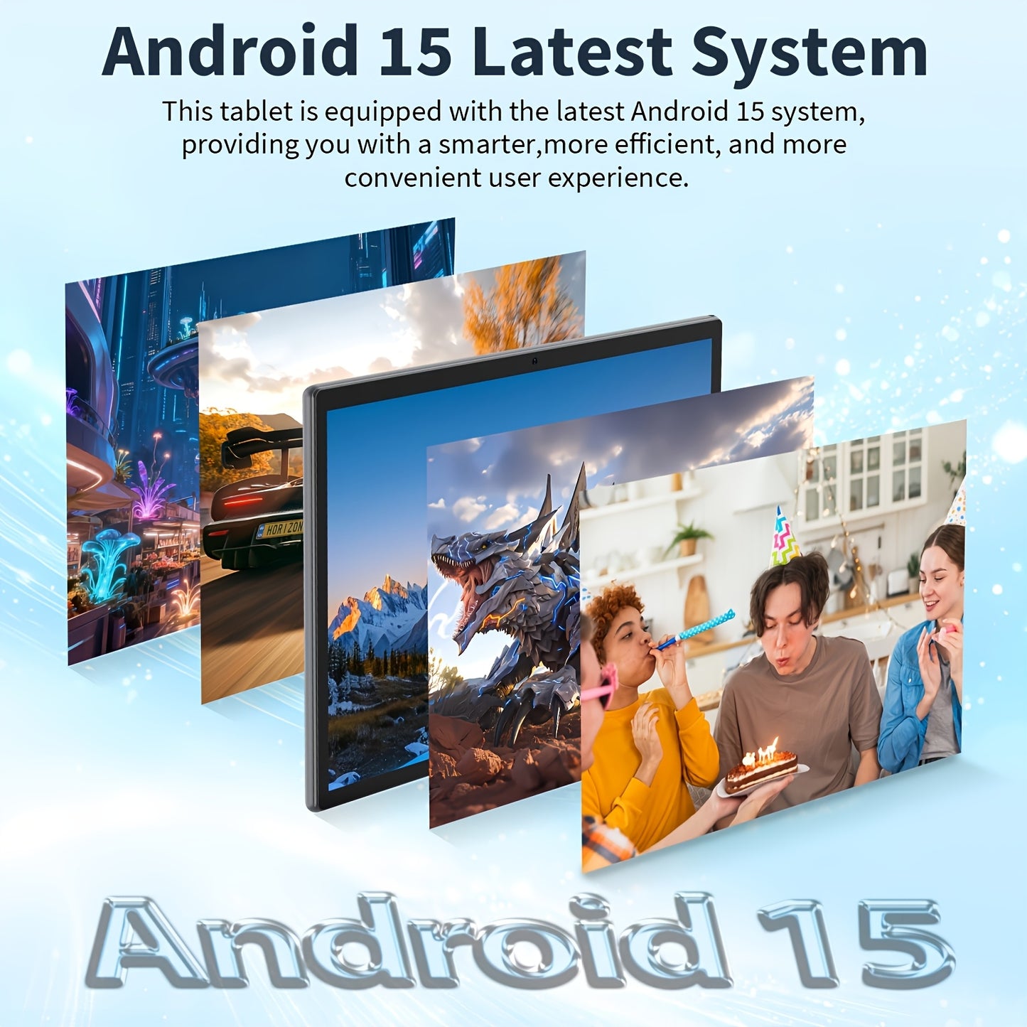 Tablette Android 15 10,1 Pouces 12Go RAM 64Go - 2-en-1 WiFi 6 Double Camera