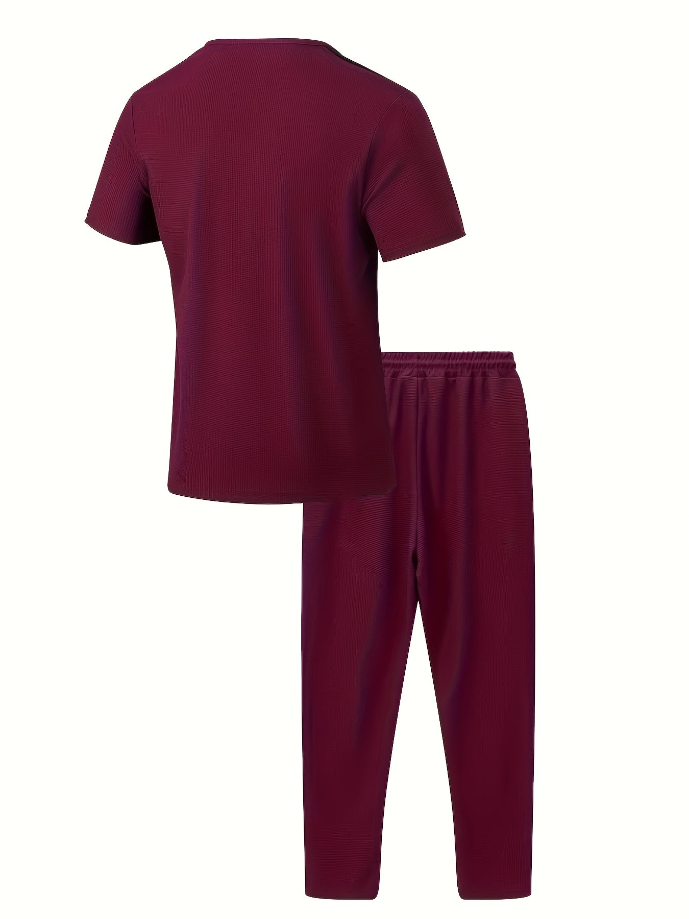 Ensemble jogging homme haut et pantalon à cordon - Col ras du cou, 6 coloris, printemps-automne