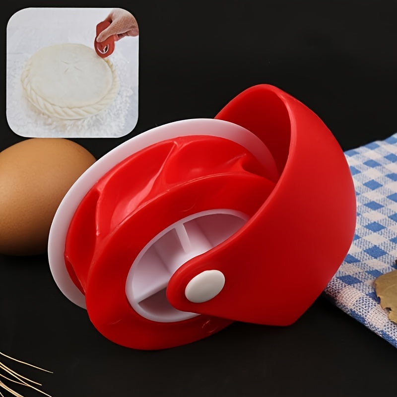 Rouleau a patisserie et pizza sans BPA - Plastique alimentaire, facile a nettoyer, rouge