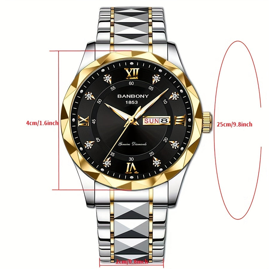 Montre multifonctionnelle pour homme avec bracelet en acier inoxydable - Topdecheztop.fr