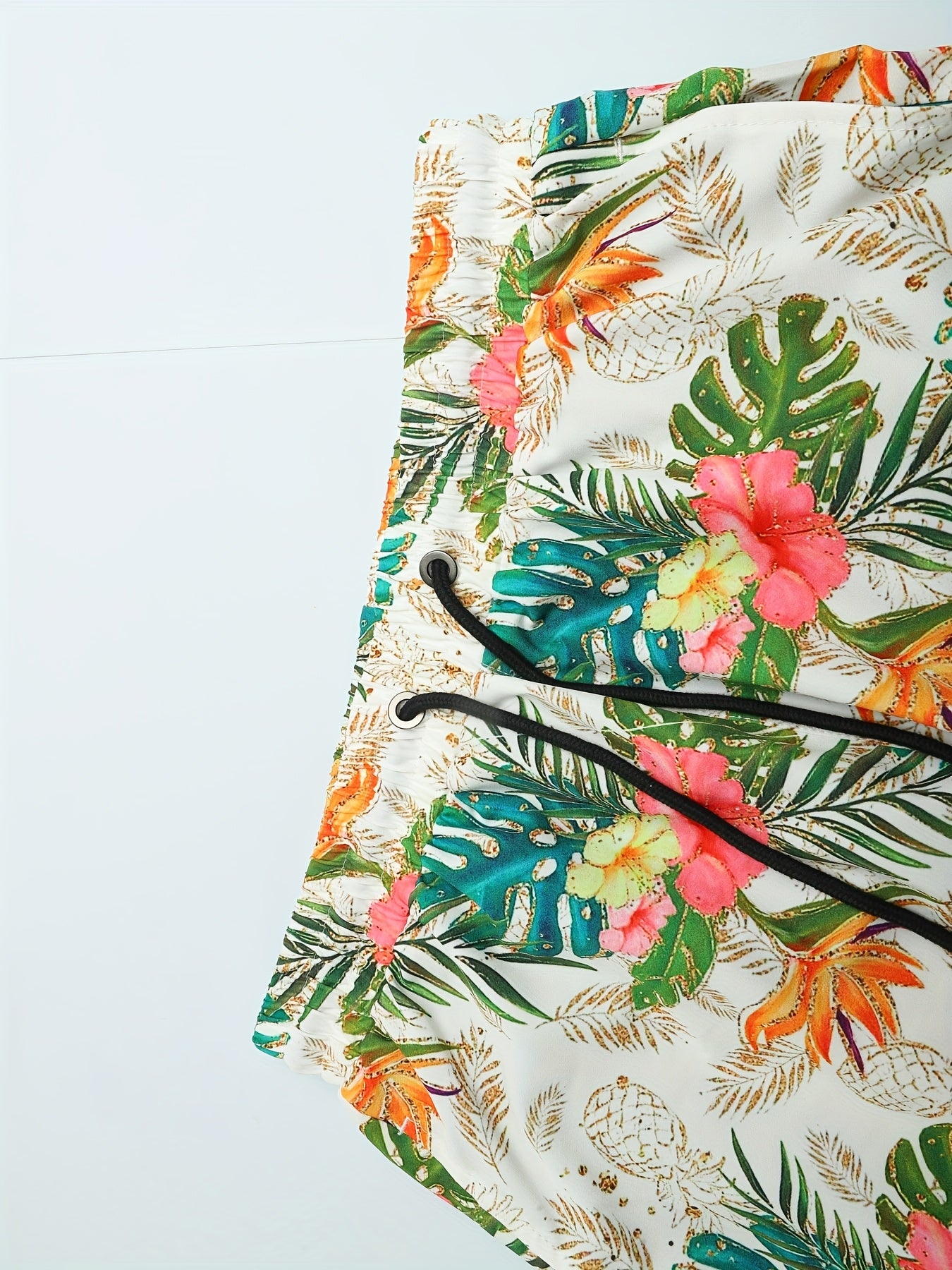 Short de Bain Homme Imprime Floral - Ceinture Elastique, Doublure Maille, 95% Polyester, Style Sport, 5 Coloris, FR XS au FR XXL