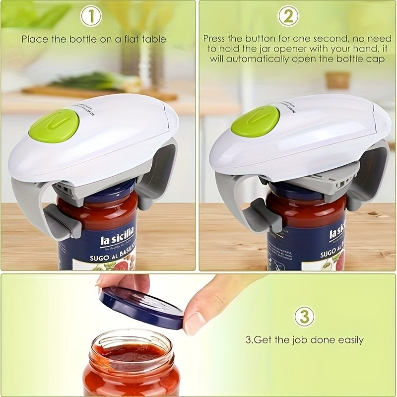 Ouvre-Boîte Électrique Automatique Mains Libres – Durable, Bocaux & Conserves
