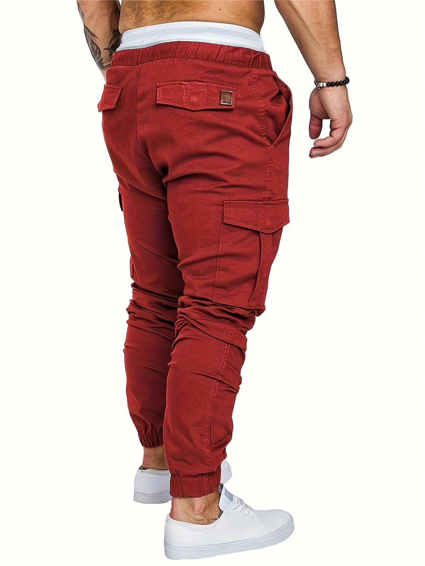 Pantalon Cargo Homme Multi-Poches – 95% Coton, Coupe Régulière, 7 Coloris, S à XXL