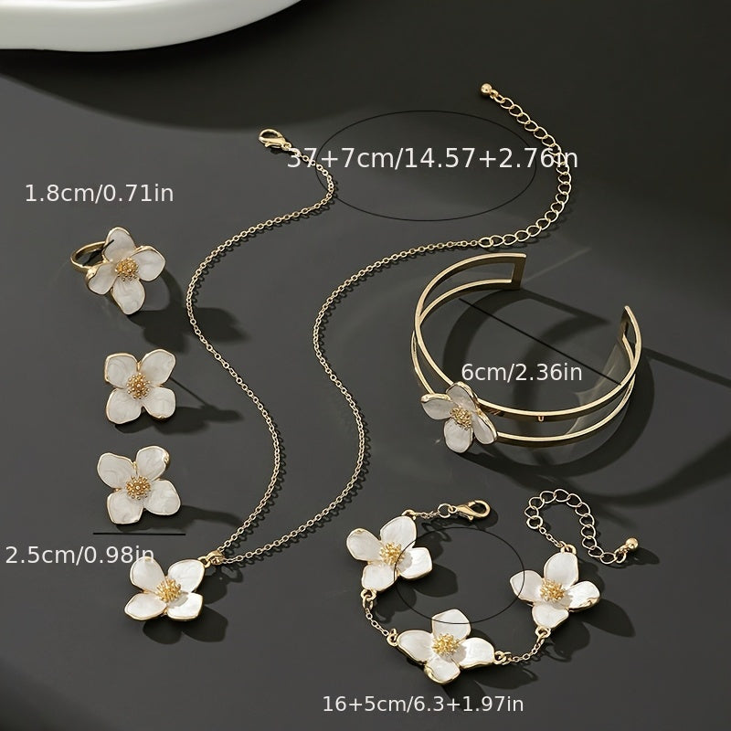 Parure bijoux femme 5 pièces - Alliage doré, style sexy & fête