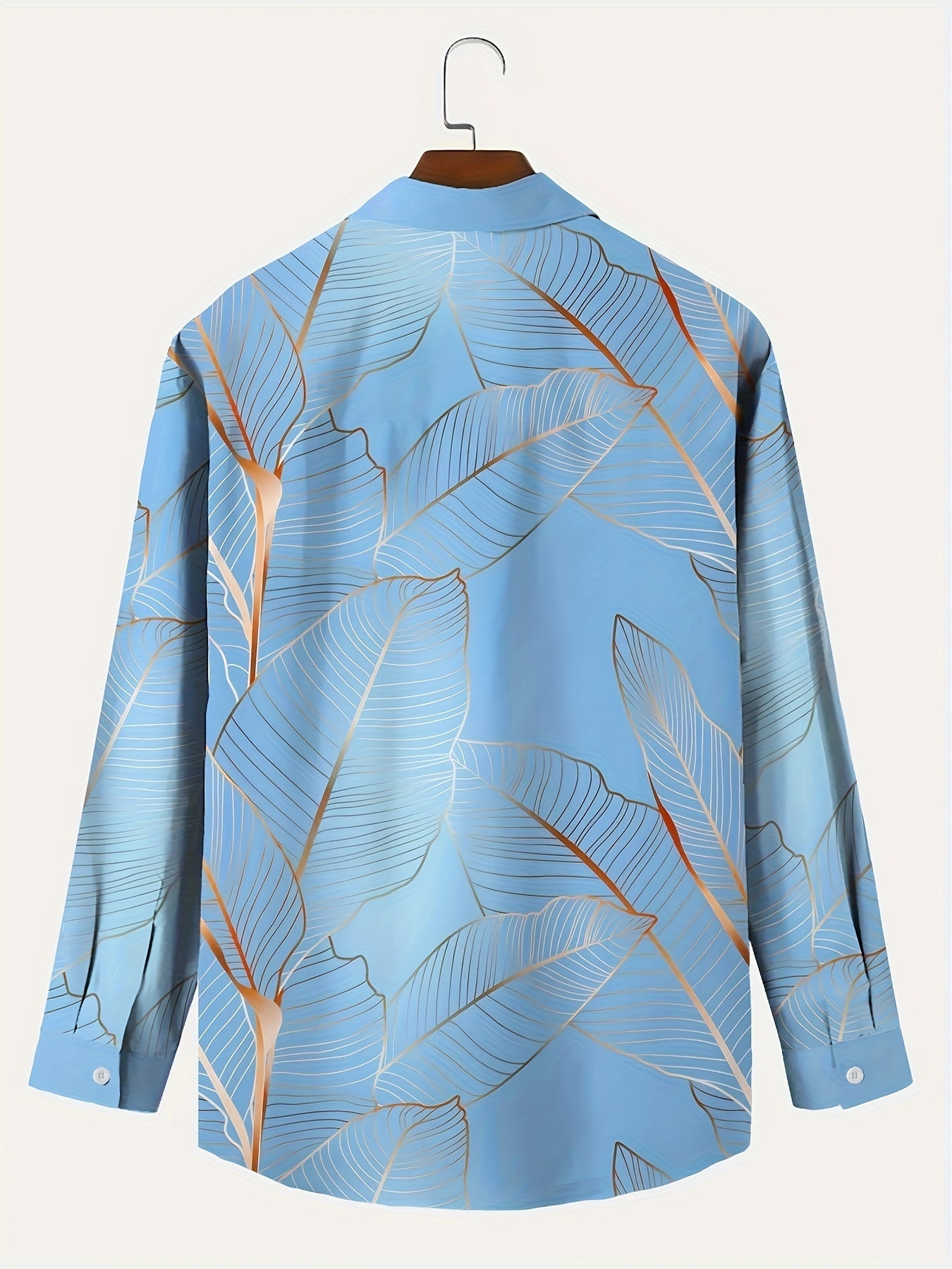 Chemise Homme Imprimé 3D Plantes – Boutons, Col Revers, 100% Polyester, Grandes Tailles L-5XL