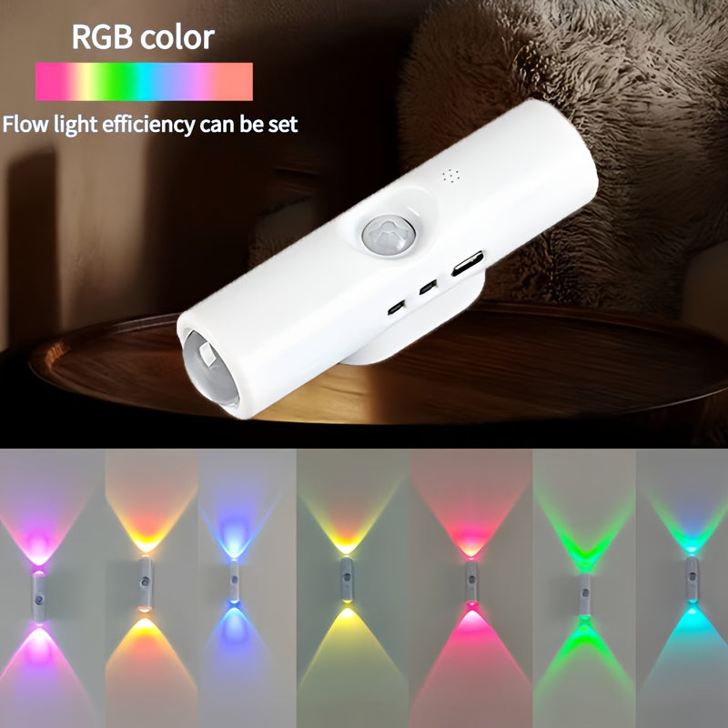 Lot 3 Appliques Murales LED Oeil de Chat Detecteur Mouvement RGB Rechargeable USB