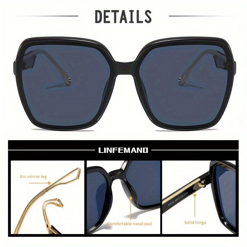 Lunettes polygonales surdimensionnées tendance pour femmes - Topdecheztop.fr