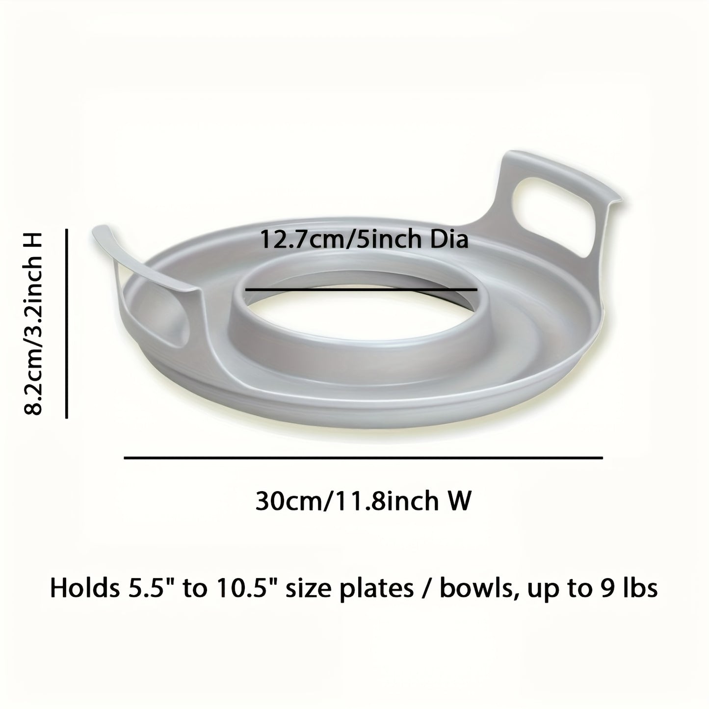 Porte-bols isotherme micro-ondes avec poignees - Support bols assiettes tasses plats chauds, 3 coloris
