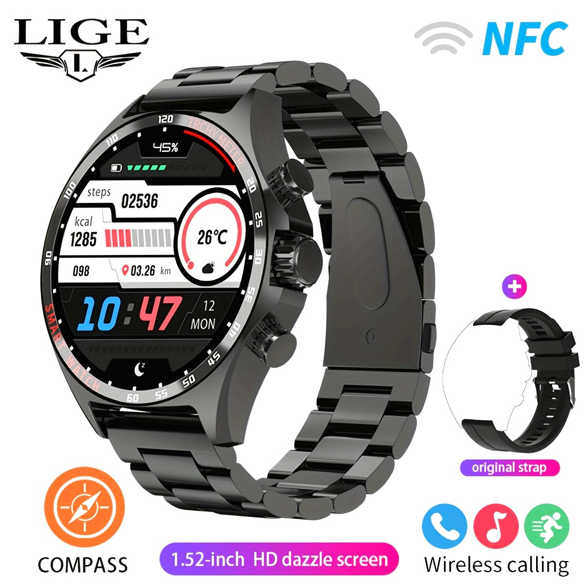 Montre intelligente pour hommes - Topdecheztop.fr