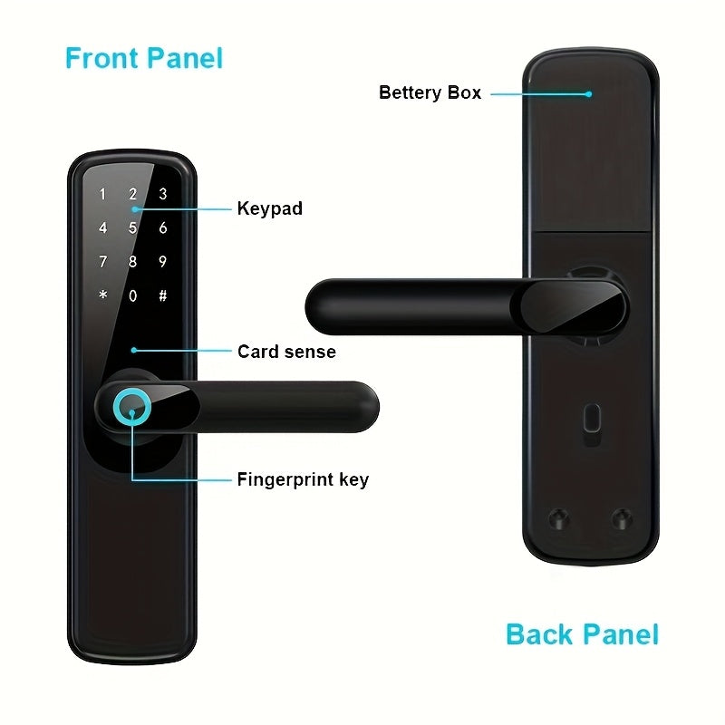 Serrure Connectée NJTY TUYA Wi-Fi – Empreinte Digitale, Combinaison, Carte, Application & Clé | Maison, Hôtel, Bureau