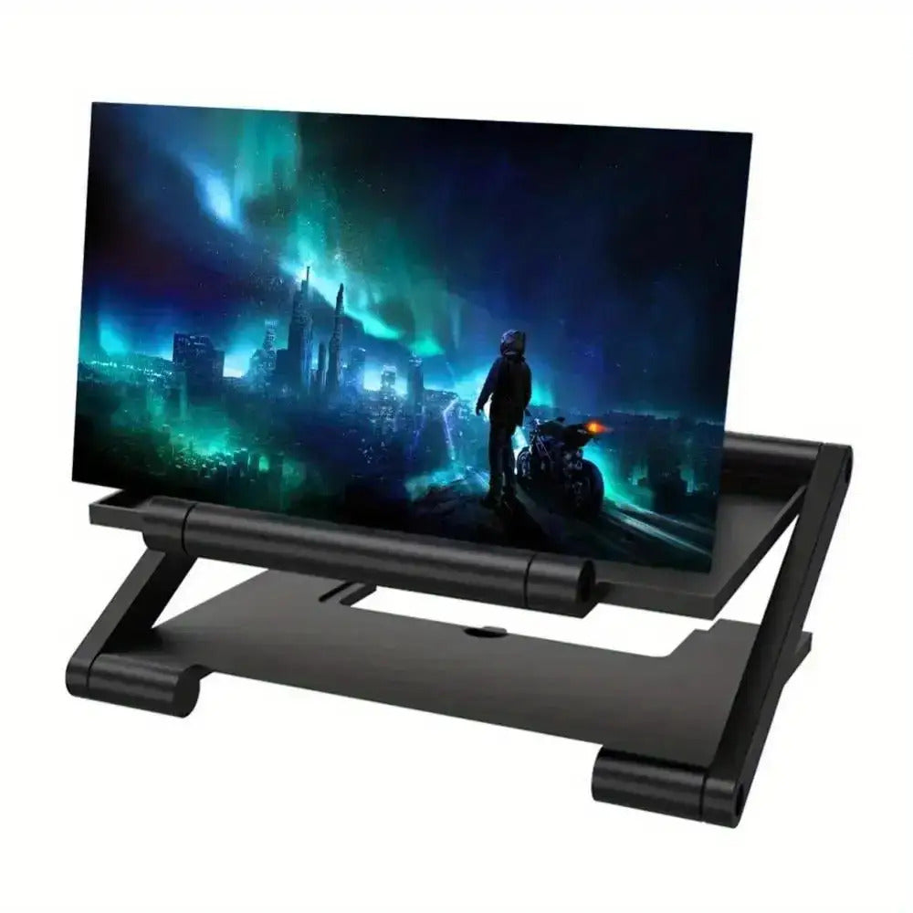 Amplificateur Ecran Smartphone 10 Pouces Loupe HD Mecanisme Coulissant Support Stable - Films Streaming Appels Video Noir