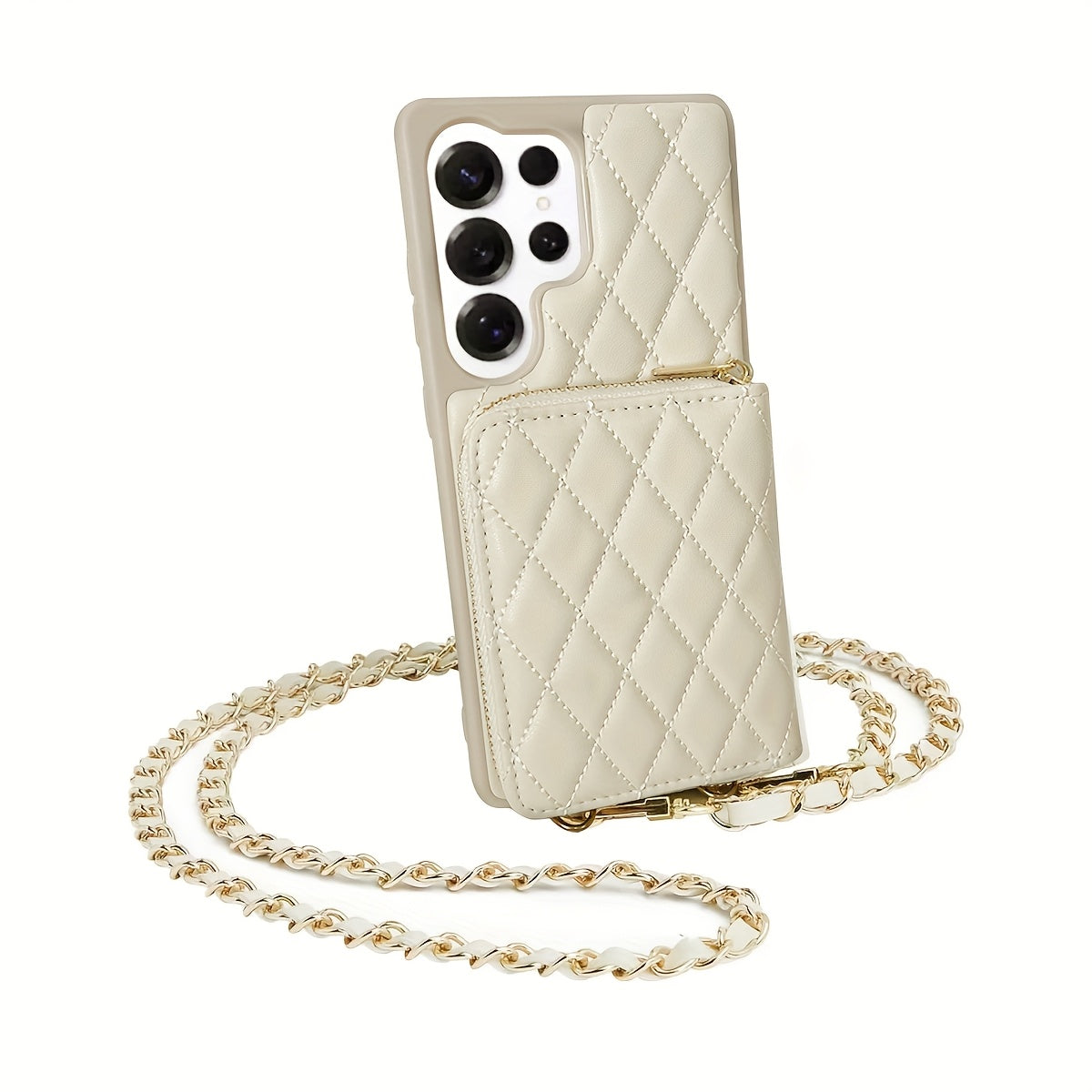Étui Téléphone Similicuir avec Fermeture Éclair – Support, Protection Objectif – iPhone & Samsung 📱✨