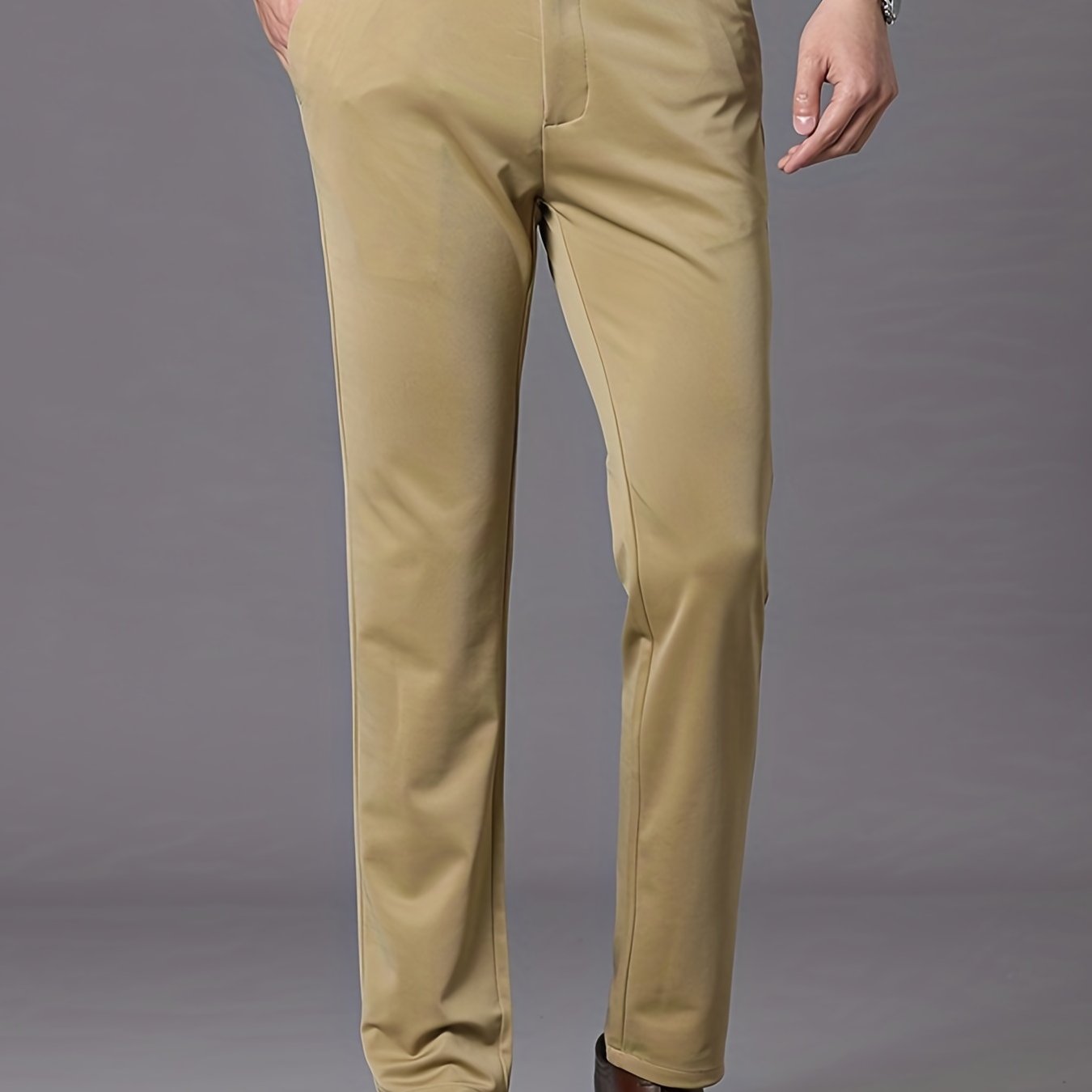Pantalon Habillé Homme Classique – 93,5% Polyester 6,5% Élasthanne, Coupe Régulière, 6 Coloris XS-XXL