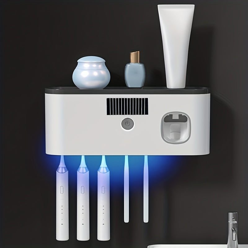 Porte-Brosse à Dents Intelligent + Distributeur de Dentifrice Automatique