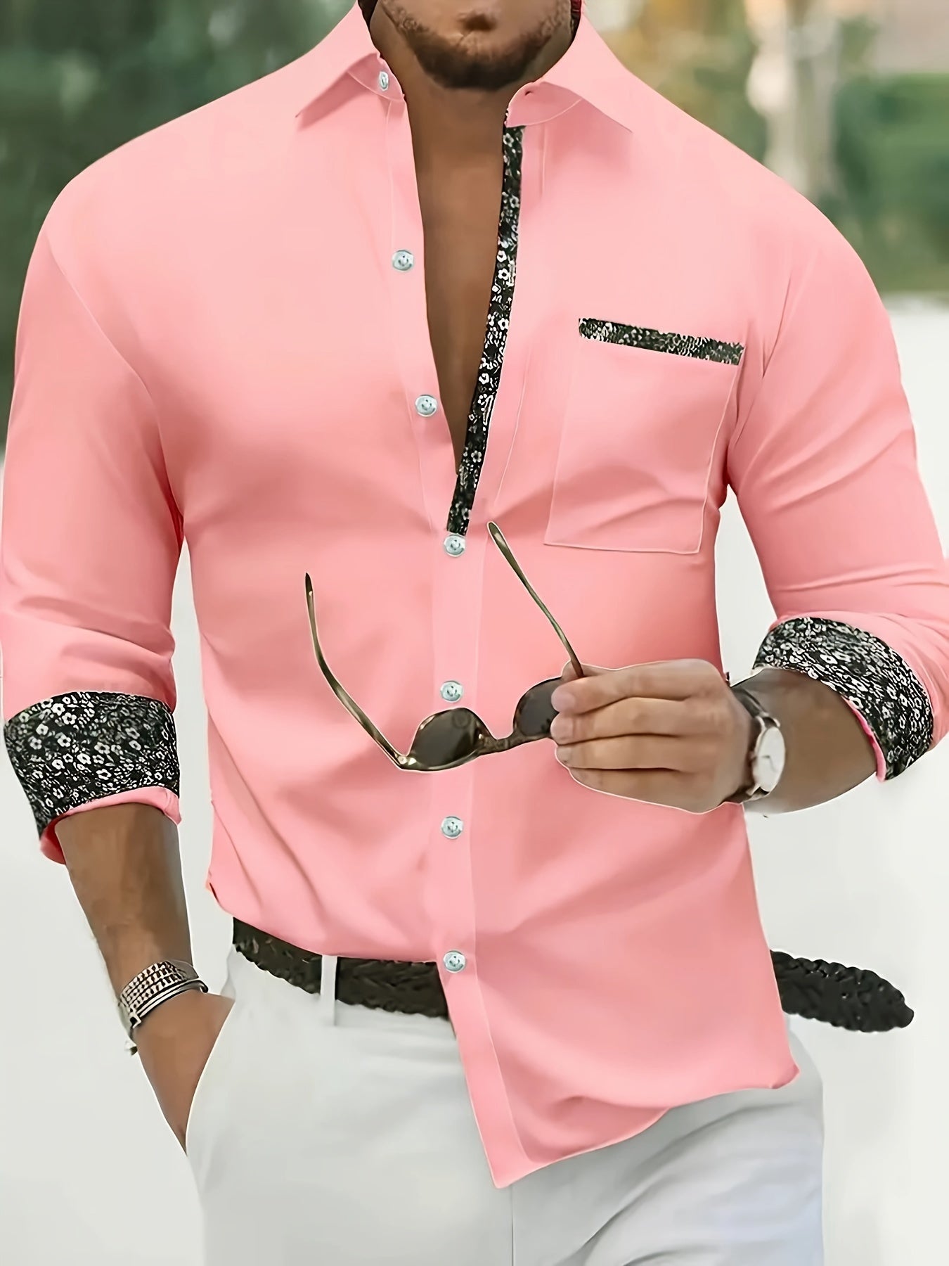 Chemise décontractée à manches longues pour homme - Topdecheztop.fr