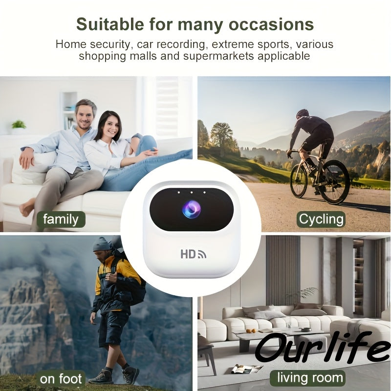 Camera de Securite WiFi 1080p Sans Fil - Detection Mouvement, Vision Nocturne, Fixation Magnetique, Surveillance Mobile