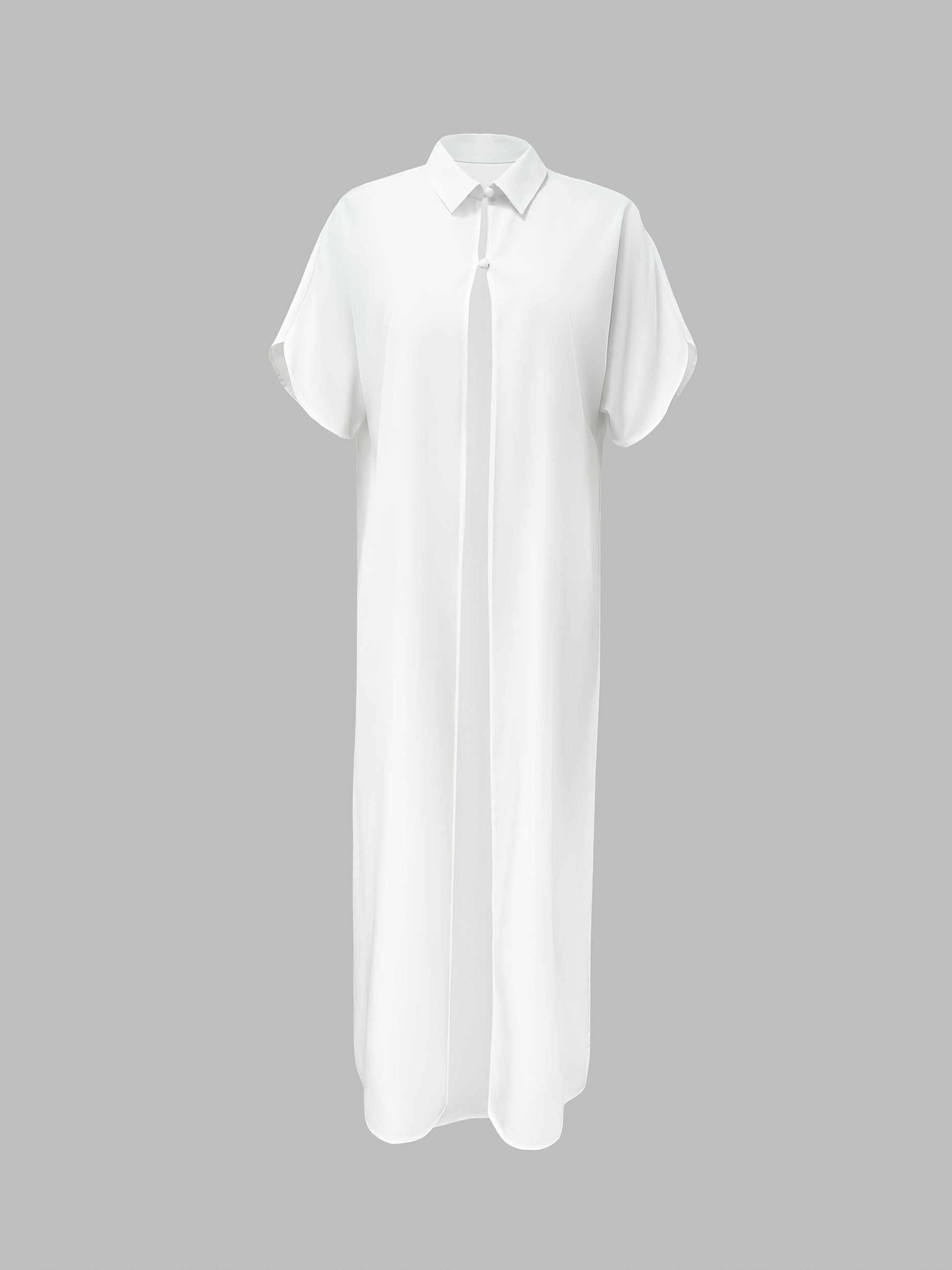 Haut cape blanc élégant à manches longues pour femme - Topdecheztop.fr