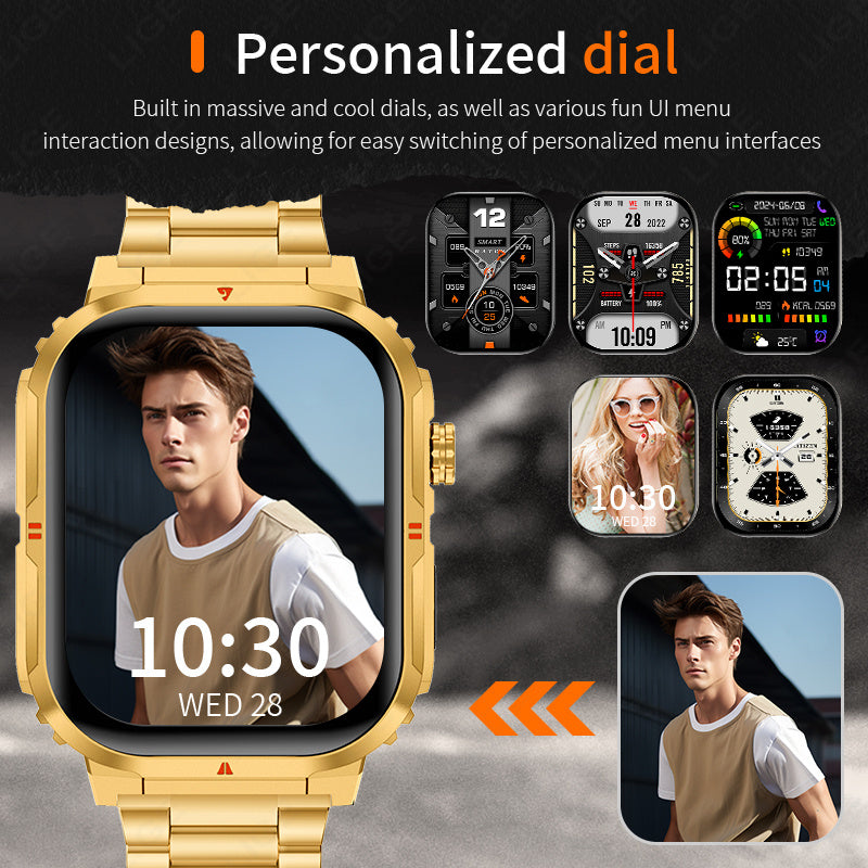 Montre Connectee LIGE Homme Femme - Etanche IP68, Notifications, Declencheur Photo