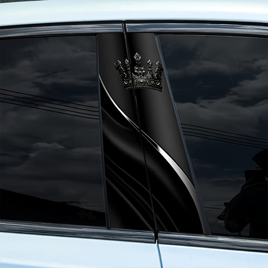 Lot de 2 Autocollants Voiture Motif Couronne – Vinyle Imperméable