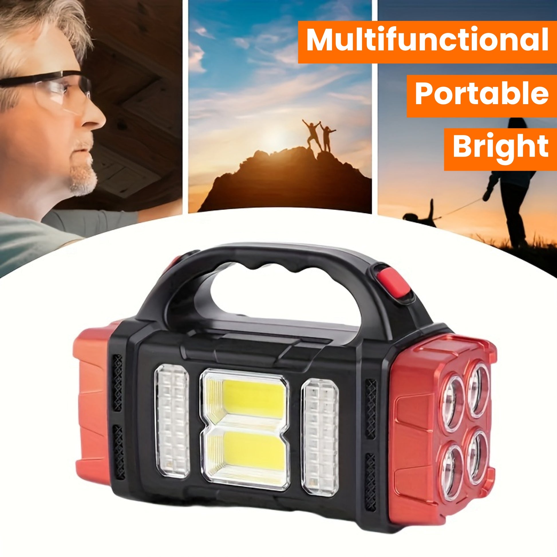 Lanterne de camping solaire à LED multifonctionnelle, lampe de poche - Topdecheztop.fr