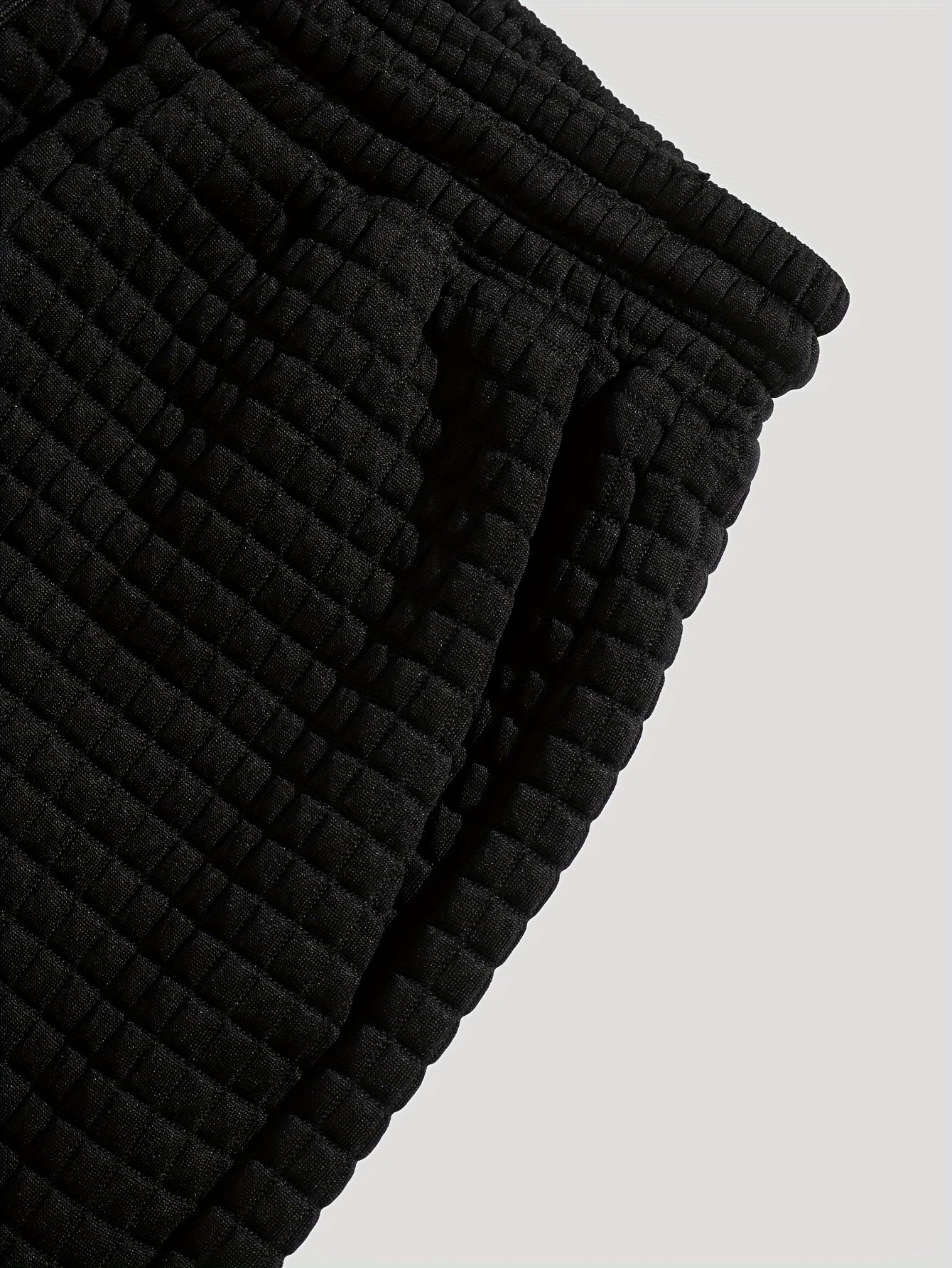 Short de Plage Homme Noir – Longueur Genou, Blocs de Couleur & Tissu Stretch | FR S à XXL