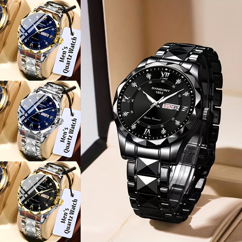 Montre multifonctionnelle pour homme avec bracelet en acier inoxydable - Topdecheztop.fr