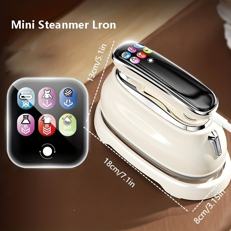 Fer a Repasser Vapeur Intelligent 6 Temperatures Autonettoyage Ecran HD Reservoir 160ml - 220-240V Beige Noir