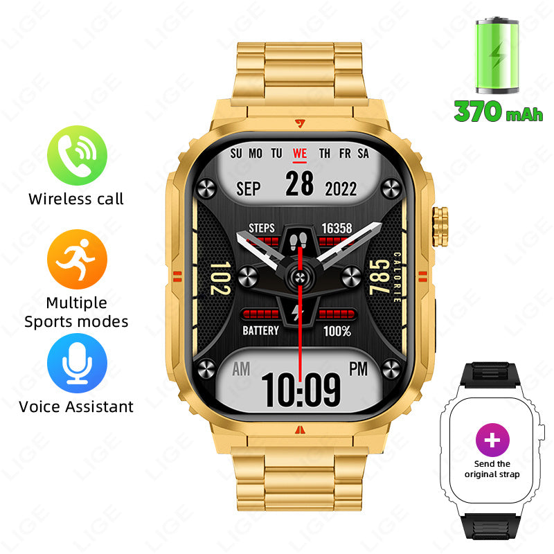 Montre Connectee LIGE Homme Femme - Etanche IP68, Notifications, Declencheur Photo