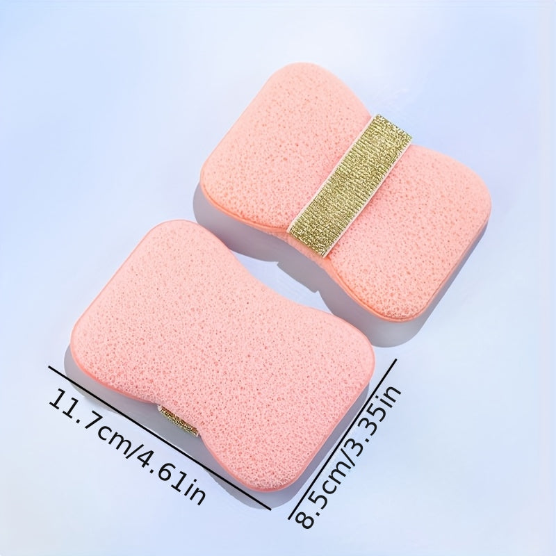 Porte-savon elastique antiderapant avec eponge luffa exfoliante - Cordelette ajustable, douche et baignoire