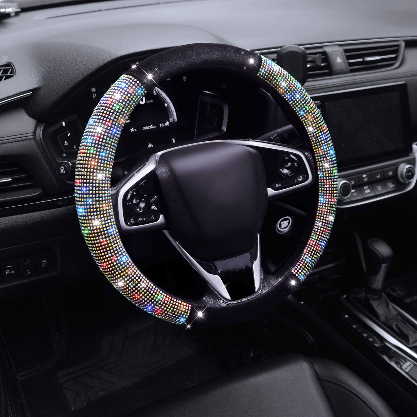 Housse de Volant Ornee de Diamants - Luxe & Confort Universel