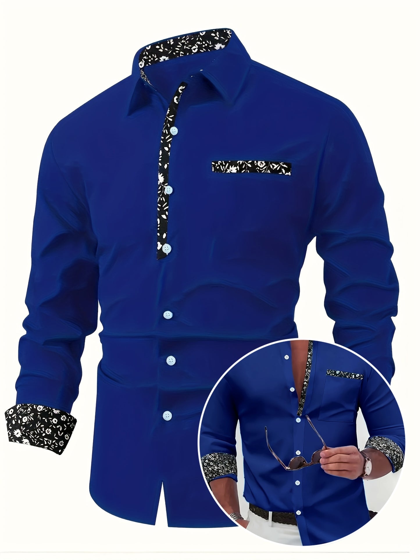 Chemise décontractée à manches longues pour homme - Topdecheztop.fr
