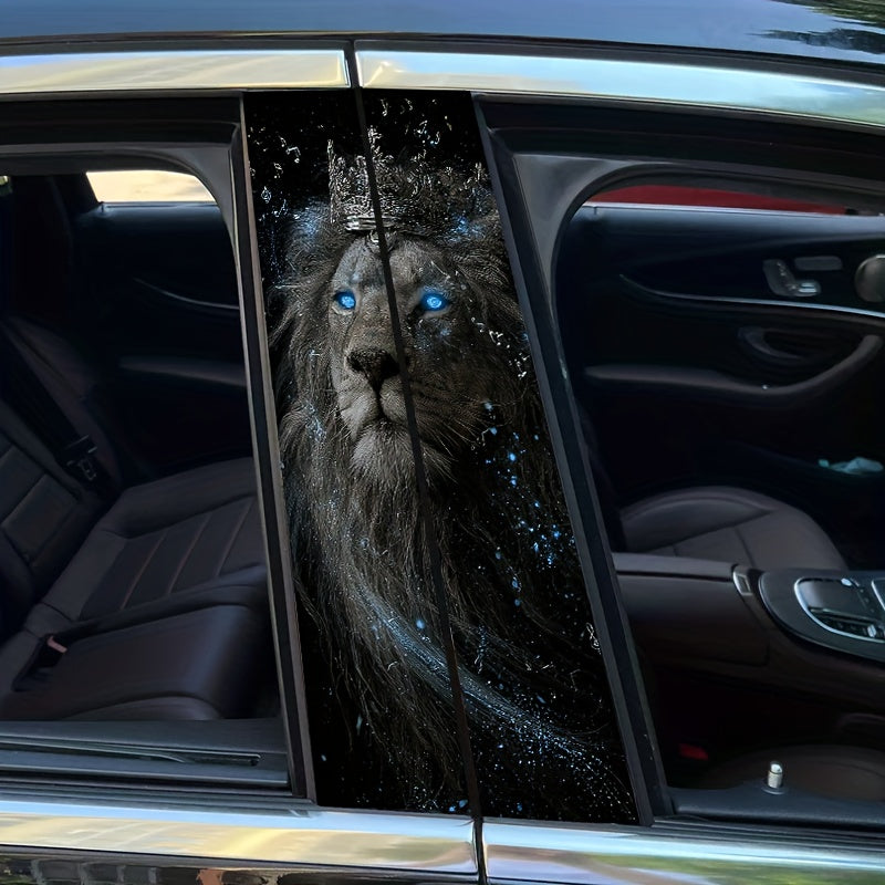 Lot 2 Autocollants Vinyle Auto-Adhesif Motif Anime Dessin Anime Forme Allongee Semi-Mate - Voiture Plastique Verre Metal