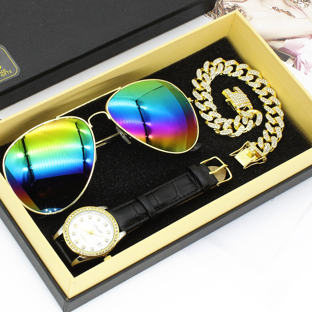 Coffret Cadeau Femme – Montre + Bracelet (+ Lunettes Style A) Ultra-Fine 8mm 🎁⌚