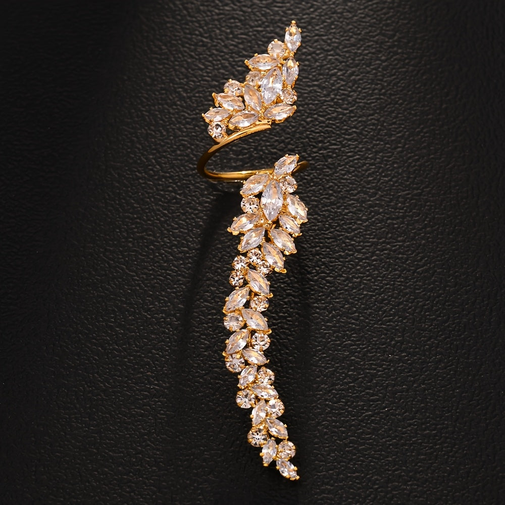 Bague Ajustable Ouverte Femme — Cuivre & Zircon Cubique, 4 Coloris, Quotidien & Mariage