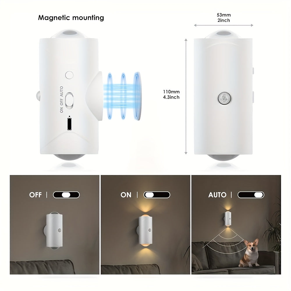 Veilleuse LED avec détecteur de mouvement, 7 couleurs, rechargeable - Topdecheztop.fr